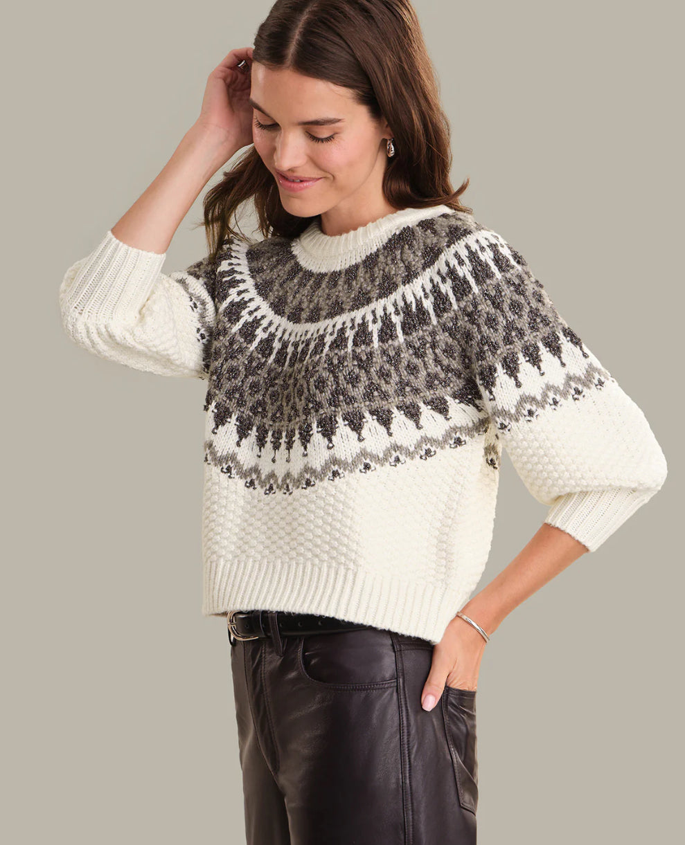 Alora Puff Sleeve Fair Isle Sweater