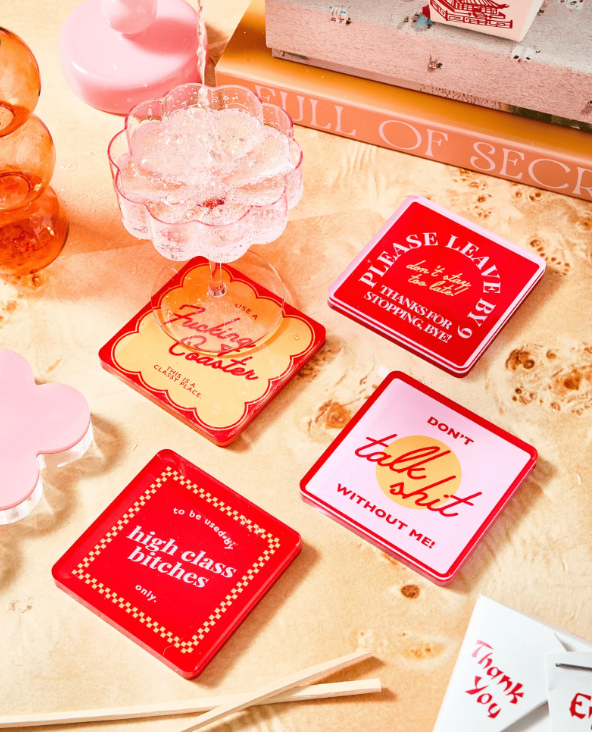 Snarky Red Coaster