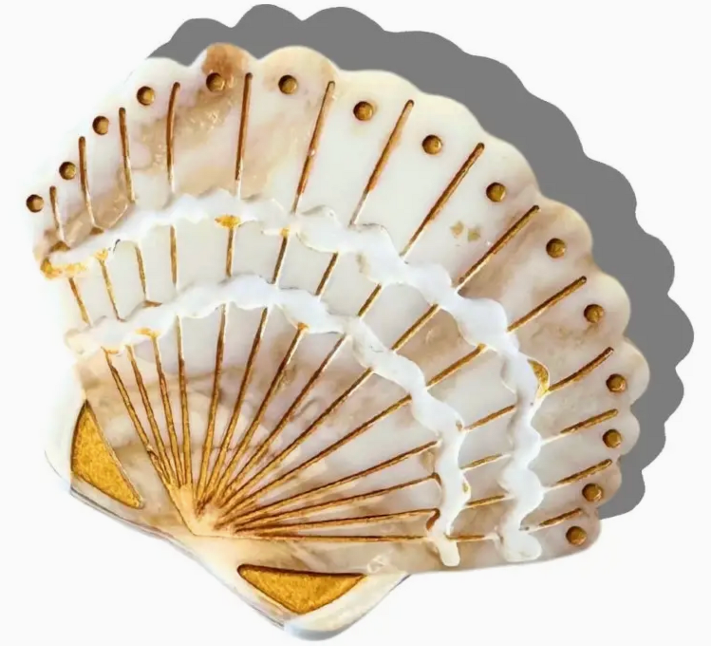 Hand-Painted Mini Seashell Claw Hair Clip | Eco-Friendly