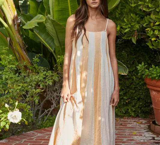 Cotton Gauze striped maxi