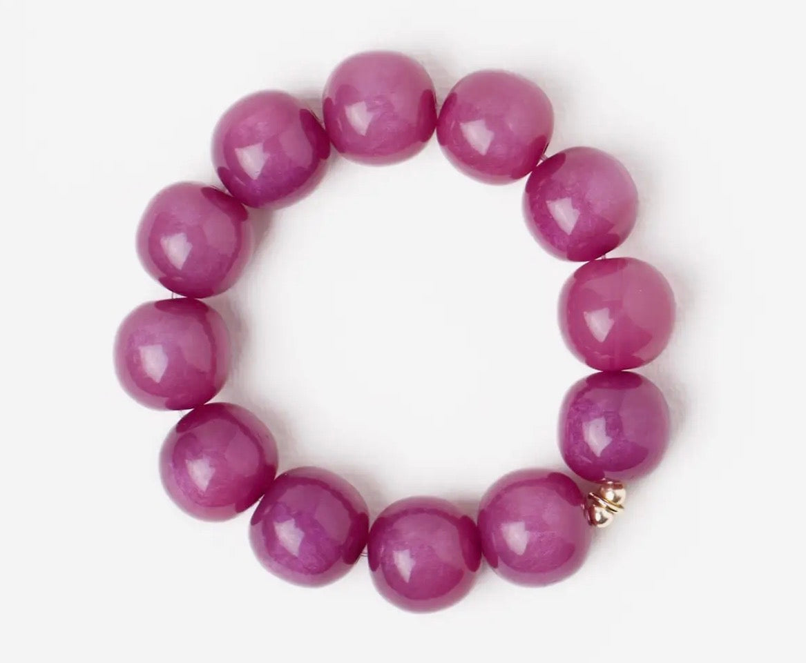 Cece Large Resin Bead Bracelet