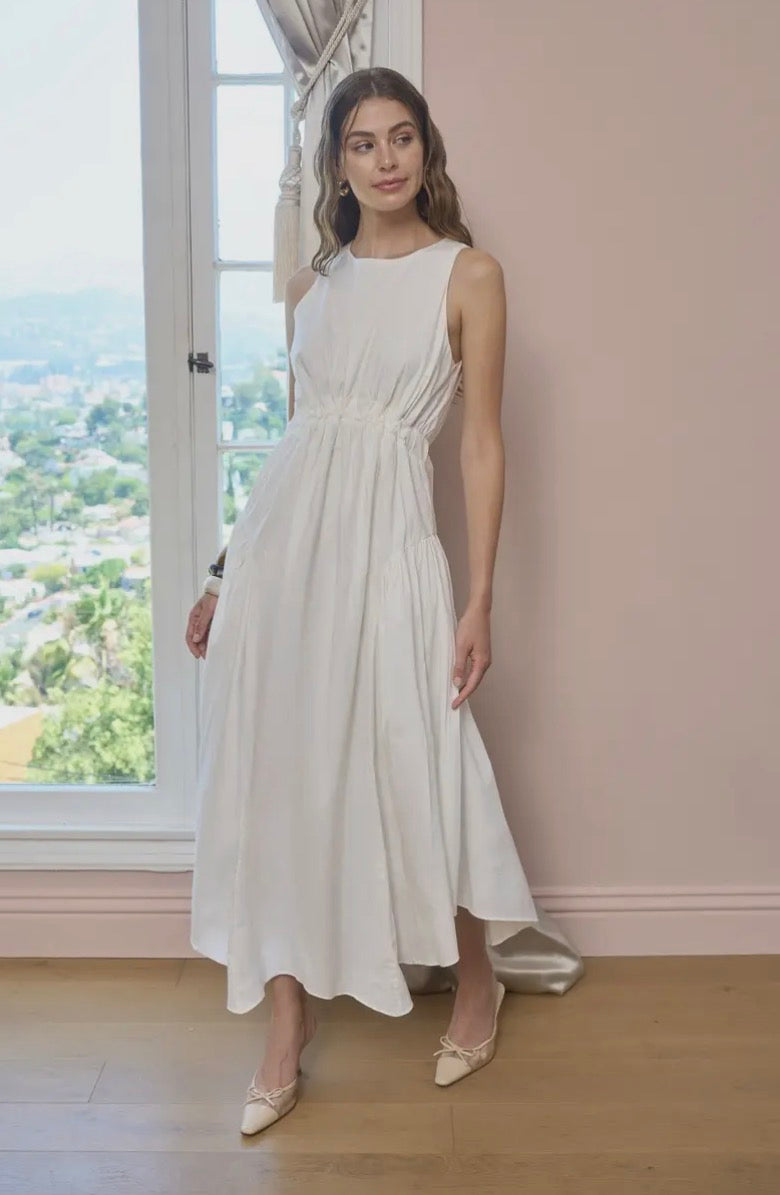 Tie back Handkerchief Hem Dress