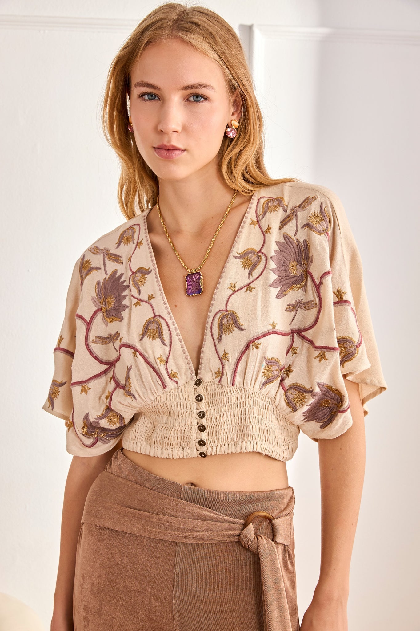 Viscose floral blouse