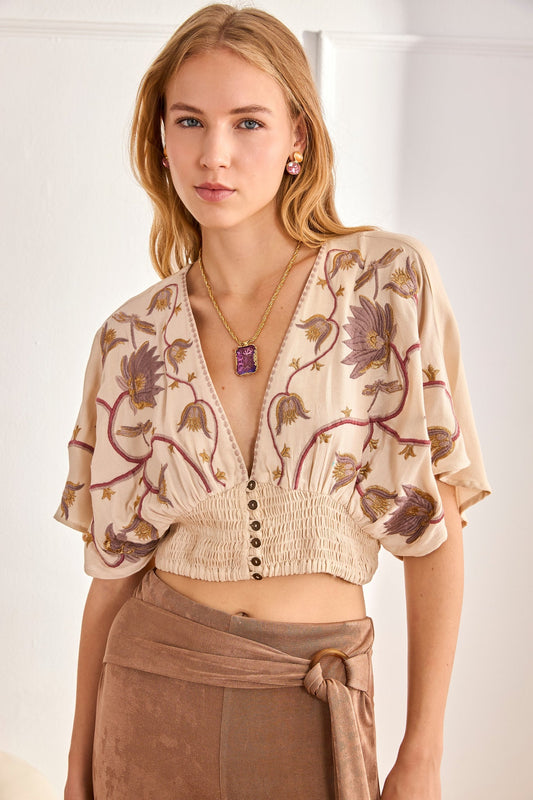 Viscose floral blouse