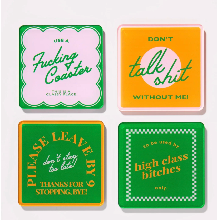 Snarky Orange 4 Coasters