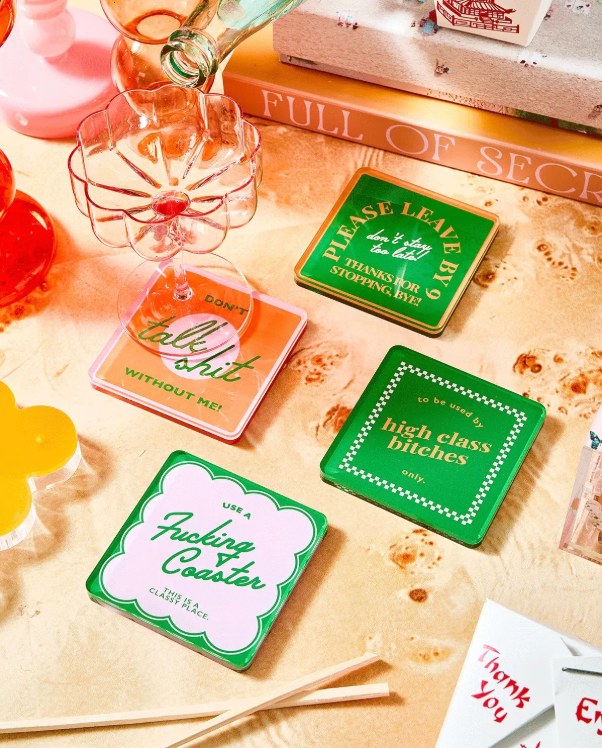 Snarky Orange 4 Coasters