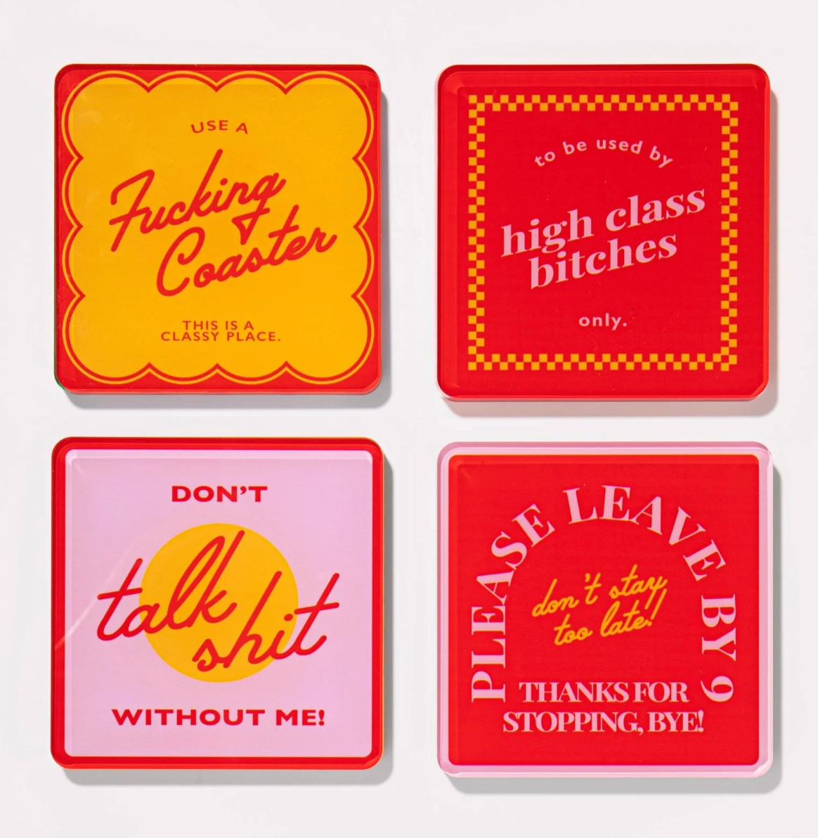 Snarky Red Coaster